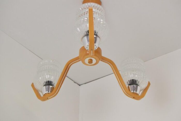 mid century ceiling lamp from drevo humpolec 1970s 9