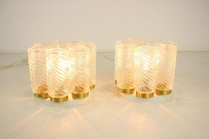 mid century ceiling lamps from napako 1970s set of 2 10