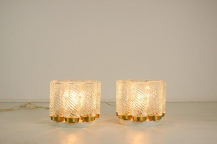 mid century ceiling lamps from napako 1970s set of 2 12