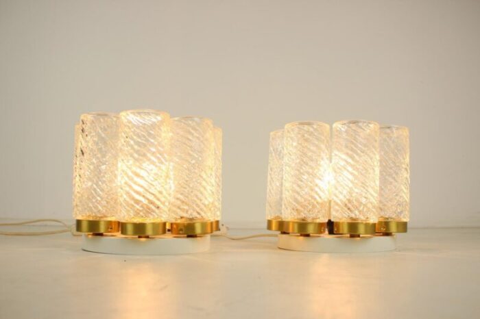 mid century ceiling lamps from napako 1970s set of 2 8