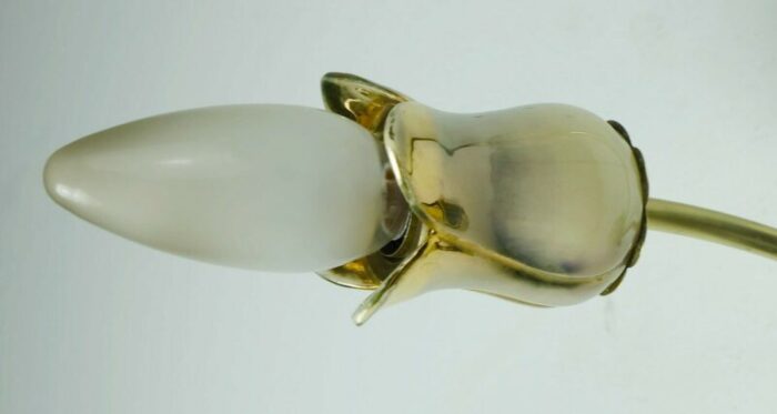 mid century ceramic brass wall light 1950s 9