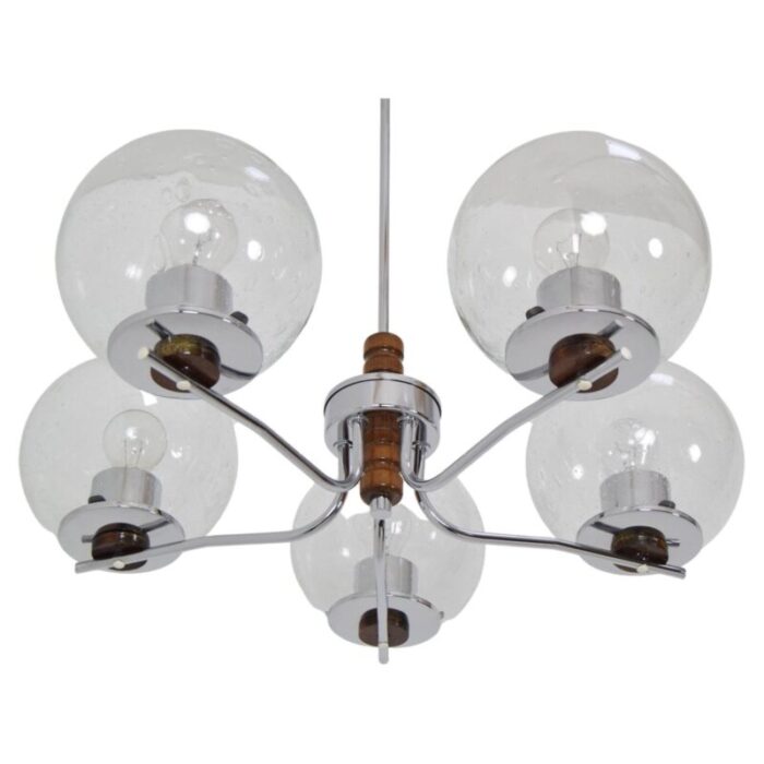 mid century chandelier czechoslovakia 1960s 1