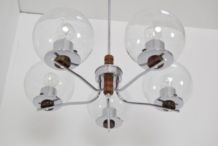 mid century chandelier czechoslovakia 1960s 2