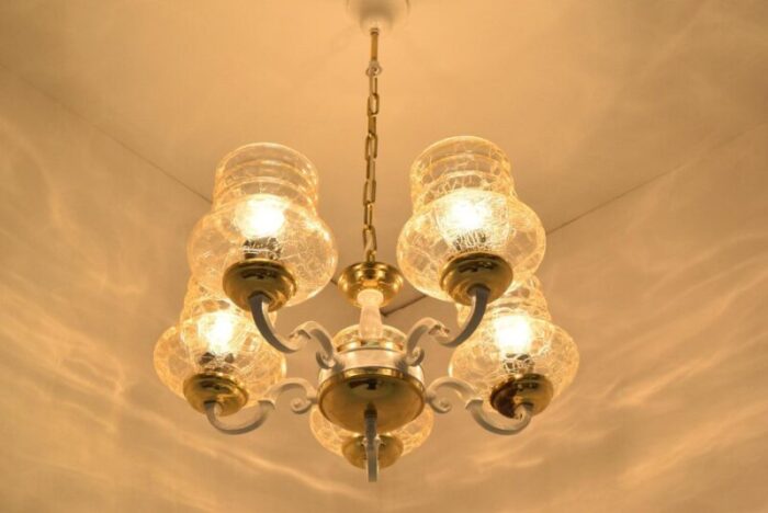 mid century chandelier czechoslovakia 1970s 14