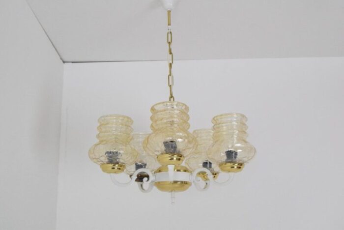 mid century chandelier czechoslovakia 1970s 3