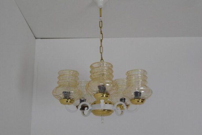 mid century chandelier czechoslovakia 1970s 4