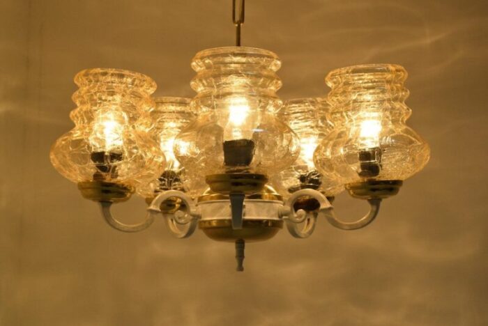 mid century chandelier czechoslovakia 1970s 8