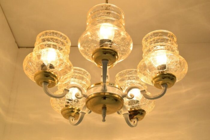 mid century chandelier czechoslovakia 1970s 9