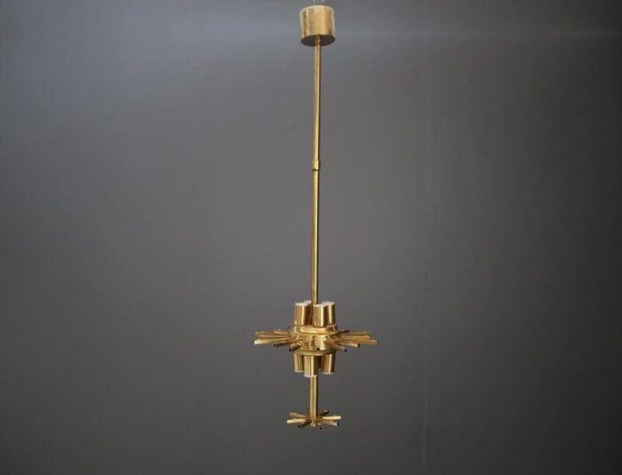 mid century chandelier in gilded glass from venini 1950s 10