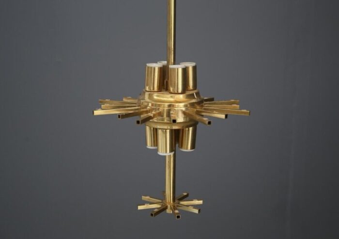 mid century chandelier in gilded glass from venini 1950s 9