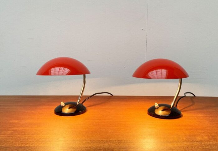 mid century czech minimalist table lamps by josef hurka for drukov brno set of 2 15