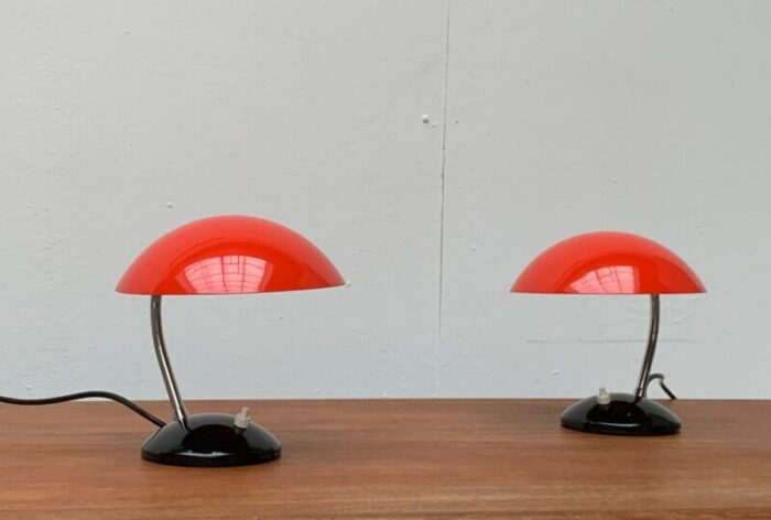 mid century czech minimalist table lamps by josef hurka for drukov brno set of 2 18