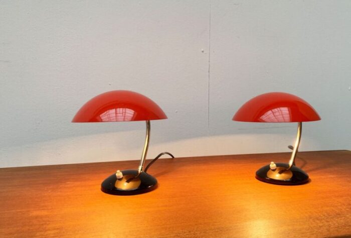 mid century czech minimalist table lamps by josef hurka for drukov brno set of 2 19