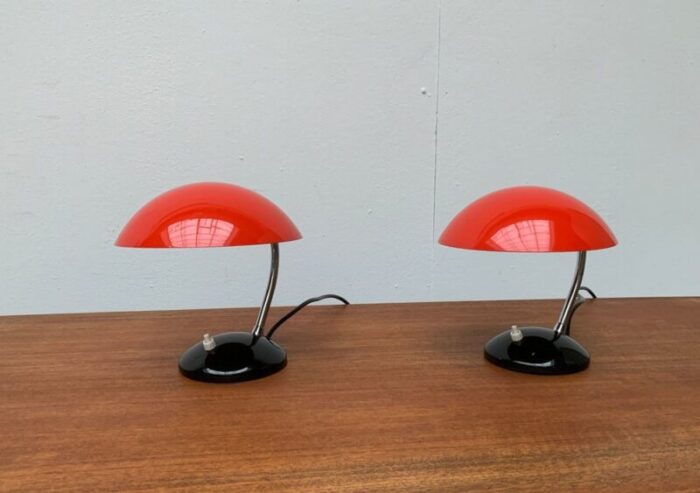 mid century czech minimalist table lamps by josef hurka for drukov brno set of 2 25