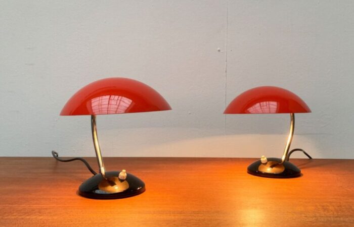 mid century czech minimalist table lamps by josef hurka for drukov brno set of 2 30