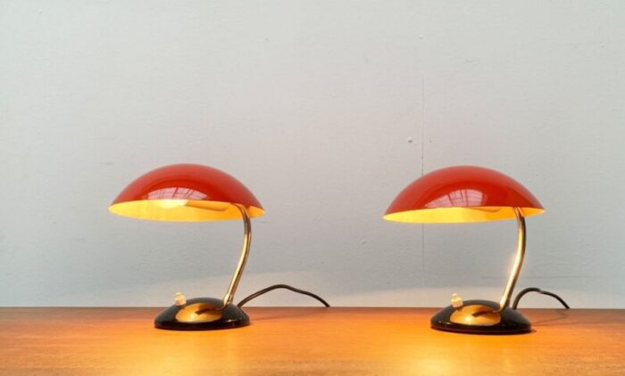 mid century czech minimalist table lamps by josef hurka for drukov brno set of 2 31