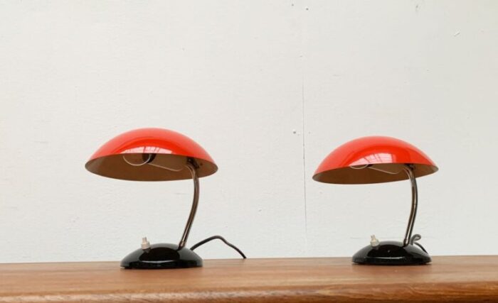 mid century czech minimalist table lamps by josef hurka for drukov brno set of 2 33