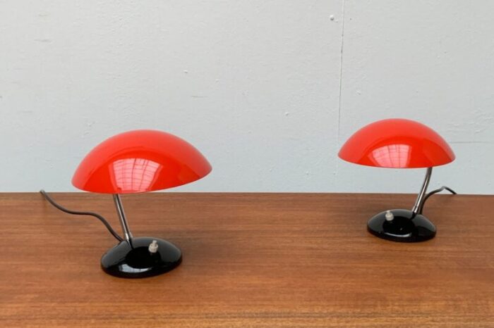 mid century czech minimalist table lamps by josef hurka for drukov brno set of 2 39