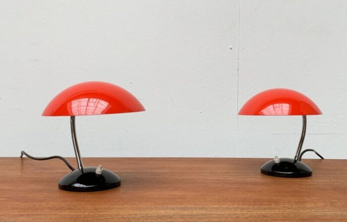 mid century czech minimalist table lamps by josef hurka for drukov brno set of 2 42