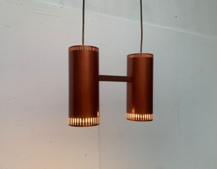 mid century danish cylinder ii pendant lamp by jo hammerborg for fog morup 10