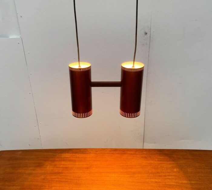 mid century danish cylinder ii pendant lamp by jo hammerborg for fog morup 12