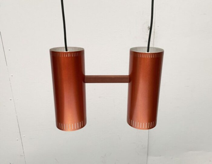 mid century danish cylinder ii pendant lamp by jo hammerborg for fog morup 16