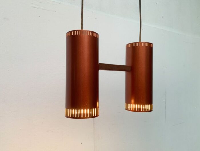 mid century danish cylinder ii pendant lamp by jo hammerborg for fog morup 2