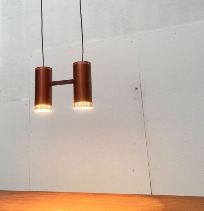 mid century danish cylinder ii pendant lamp by jo hammerborg for fog morup 24