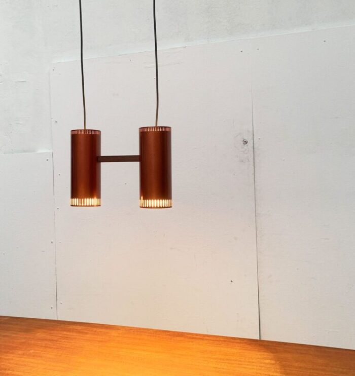 mid century danish cylinder ii pendant lamp by jo hammerborg for fog morup 25