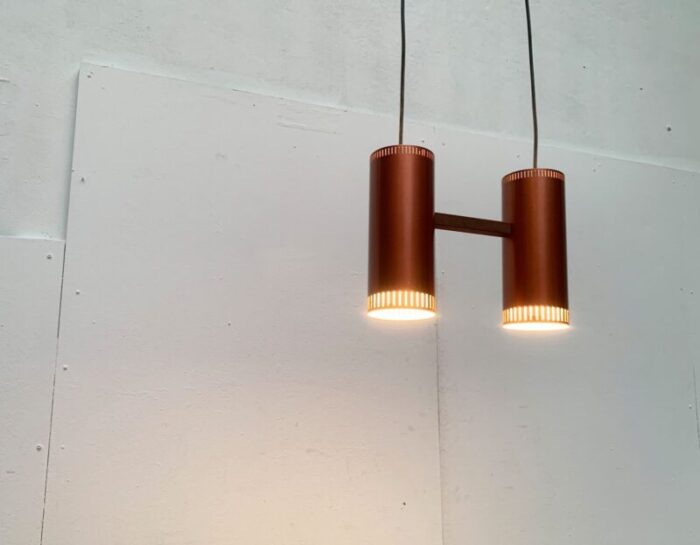 mid century danish cylinder ii pendant lamp by jo hammerborg for fog morup 29