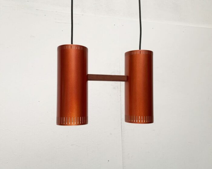 mid century danish cylinder ii pendant lamp by jo hammerborg for fog morup 30