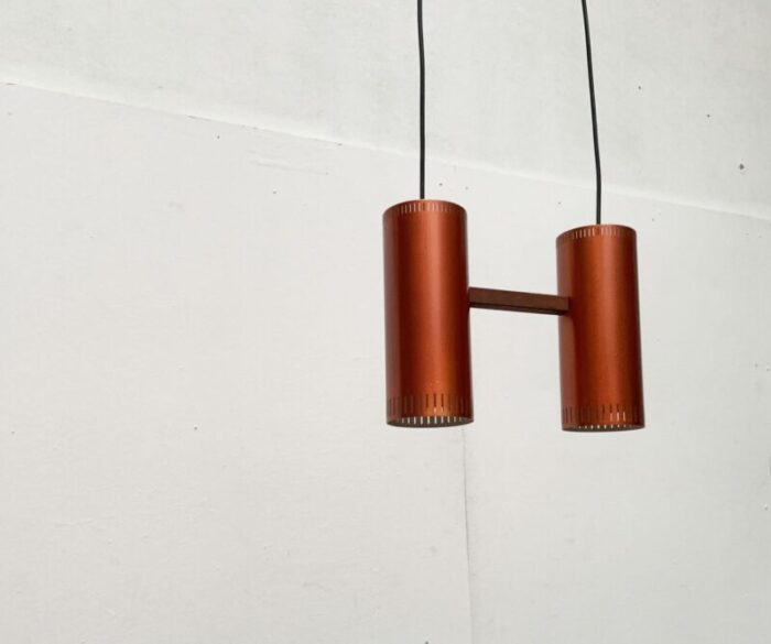 mid century danish cylinder ii pendant lamp by jo hammerborg for fog morup 32