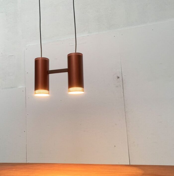 mid century danish cylinder ii pendant lamp by jo hammerborg for fog morup 36