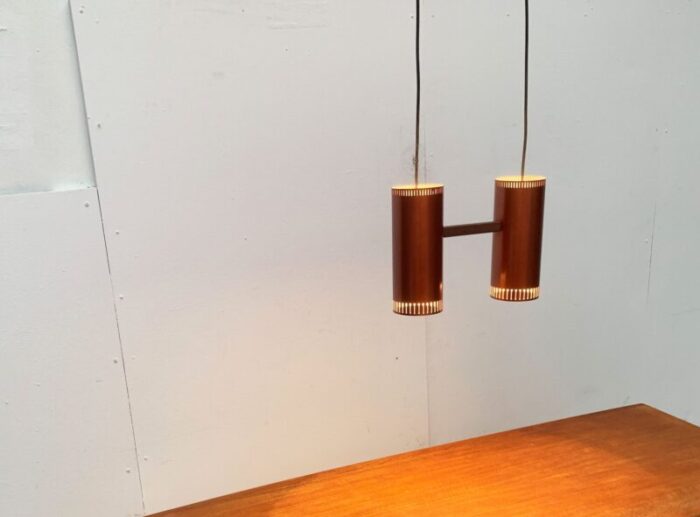 mid century danish cylinder ii pendant lamp by jo hammerborg for fog morup 37