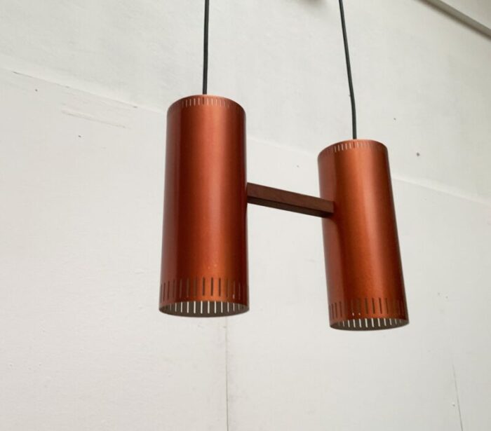 mid century danish cylinder ii pendant lamp by jo hammerborg for fog morup 38