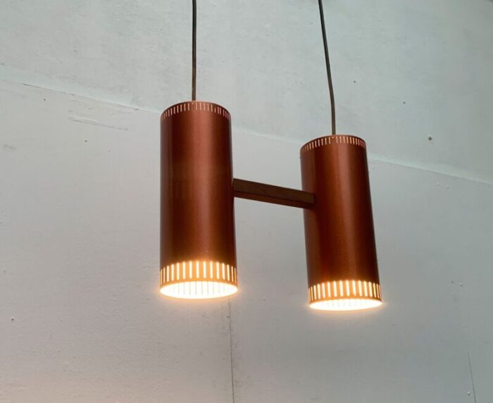 mid century danish cylinder ii pendant lamp by jo hammerborg for fog morup 39