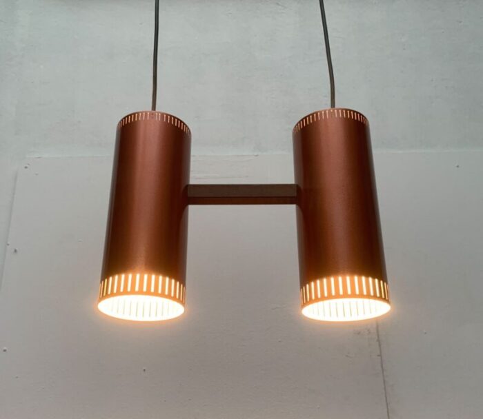 mid century danish cylinder ii pendant lamp by jo hammerborg for fog morup 40