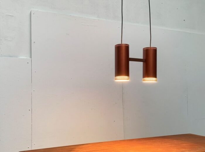 mid century danish cylinder ii pendant lamp by jo hammerborg for fog morup 41