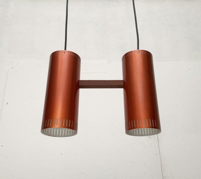 mid century danish cylinder ii pendant lamp by jo hammerborg for fog morup 42