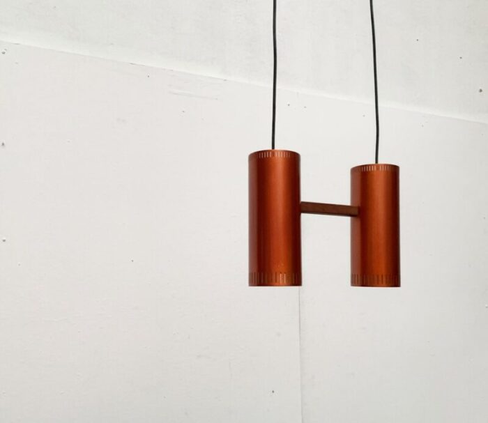 mid century danish cylinder ii pendant lamp by jo hammerborg for fog morup 45