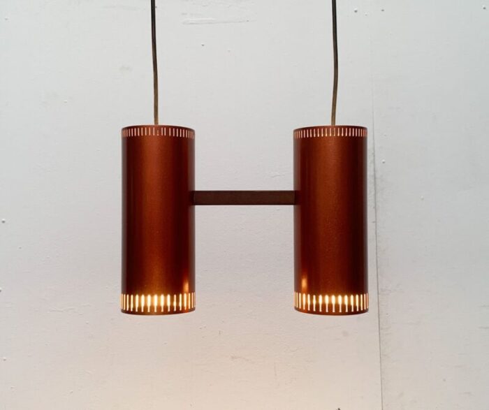 mid century danish cylinder ii pendant lamp by jo hammerborg for fog morup 46