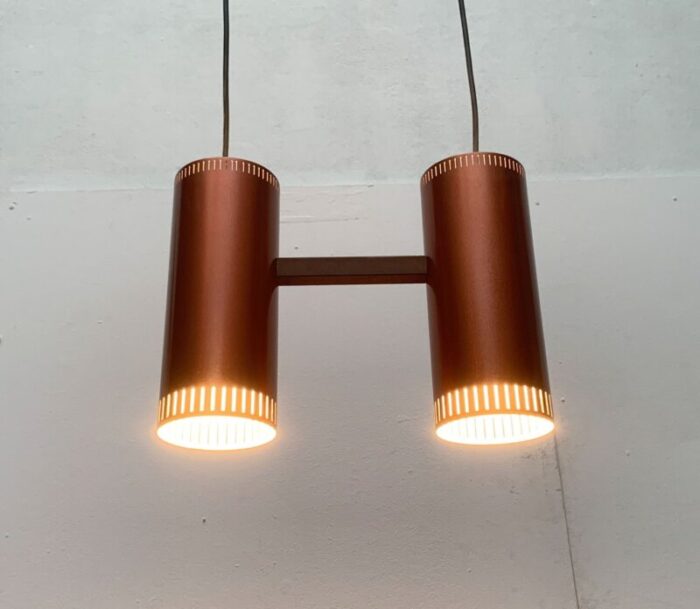 mid century danish cylinder ii pendant lamp by jo hammerborg for fog morup 47