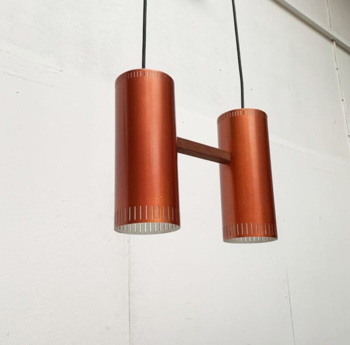 mid century danish cylinder ii pendant lamp by jo hammerborg for fog morup 48