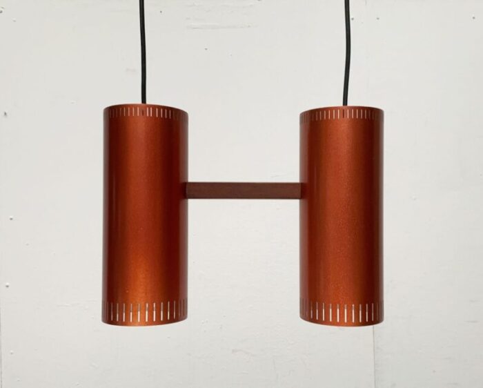 mid century danish cylinder ii pendant lamp by jo hammerborg for fog morup 49