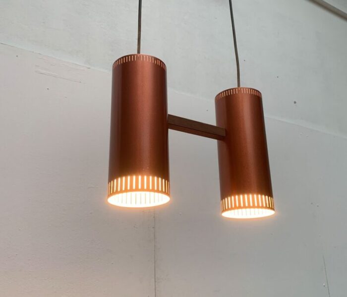 mid century danish cylinder ii pendant lamp by jo hammerborg for fog morup 52