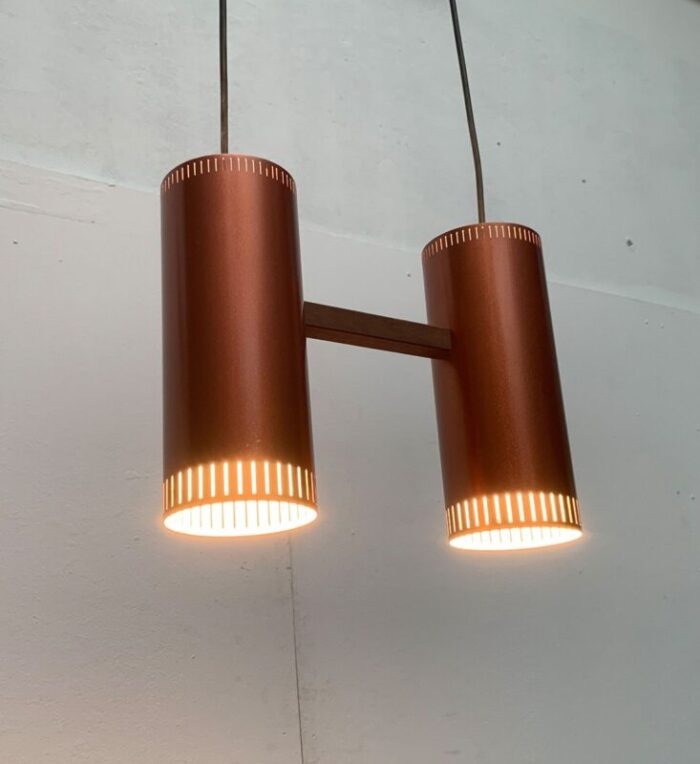 mid century danish cylinder ii pendant lamp by jo hammerborg for fog morup 53