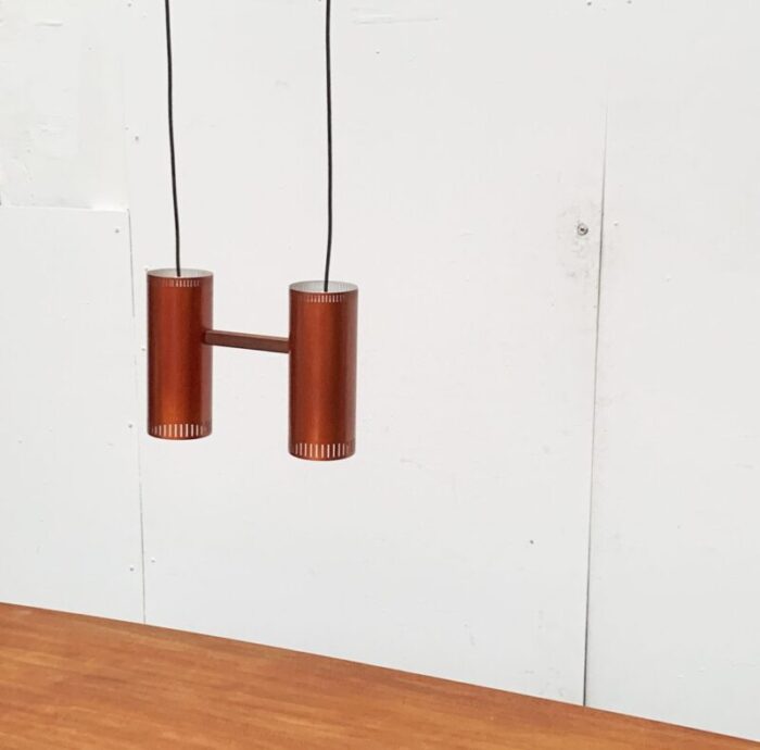 mid century danish cylinder ii pendant lamp by jo hammerborg for fog morup 64