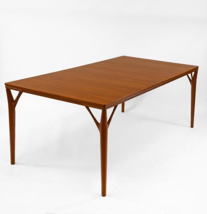 mid century extending danish teak tree leg dining table by h sigh and sons from sigh and sns mbelfabrik 1960s 8496