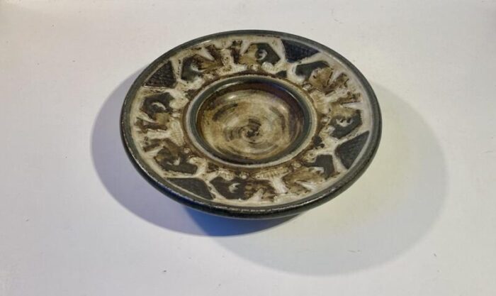 mid century glazed stoneware dish by jrgen mogensen for royal copenhagen 1960s 3257