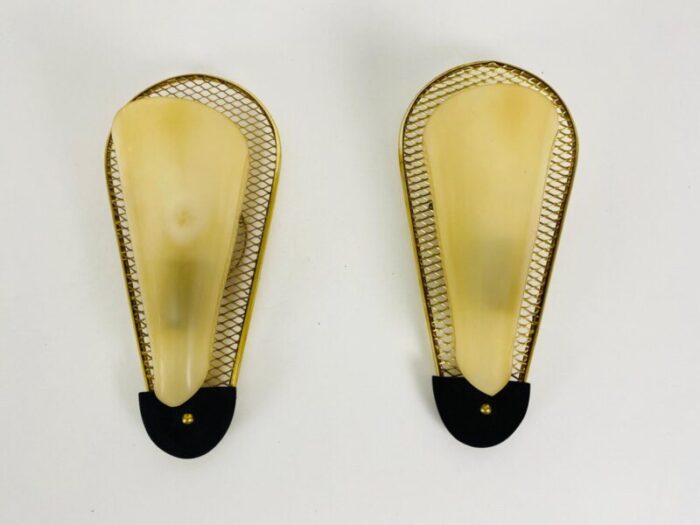 mid century italian brass sconces 1960s set of 2 4